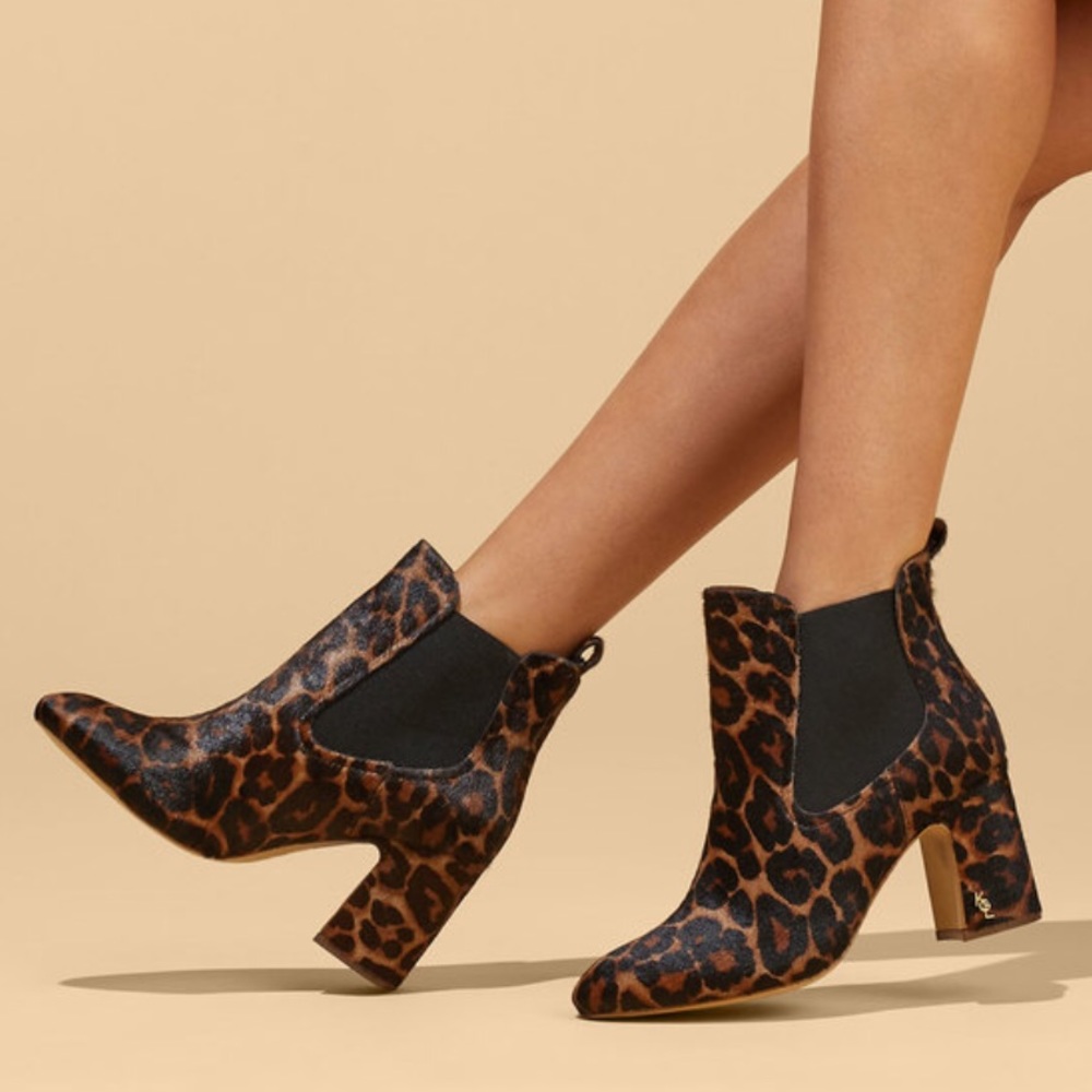 NEW Kurt Gieger Leopard Print Booties